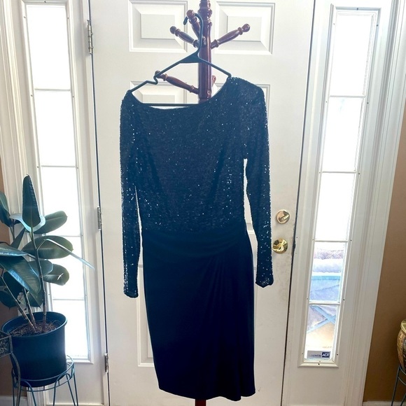 RALPH LAUREN PARTIAL SEQUIN DRESS SIZE 10 - Picture 1 of 8